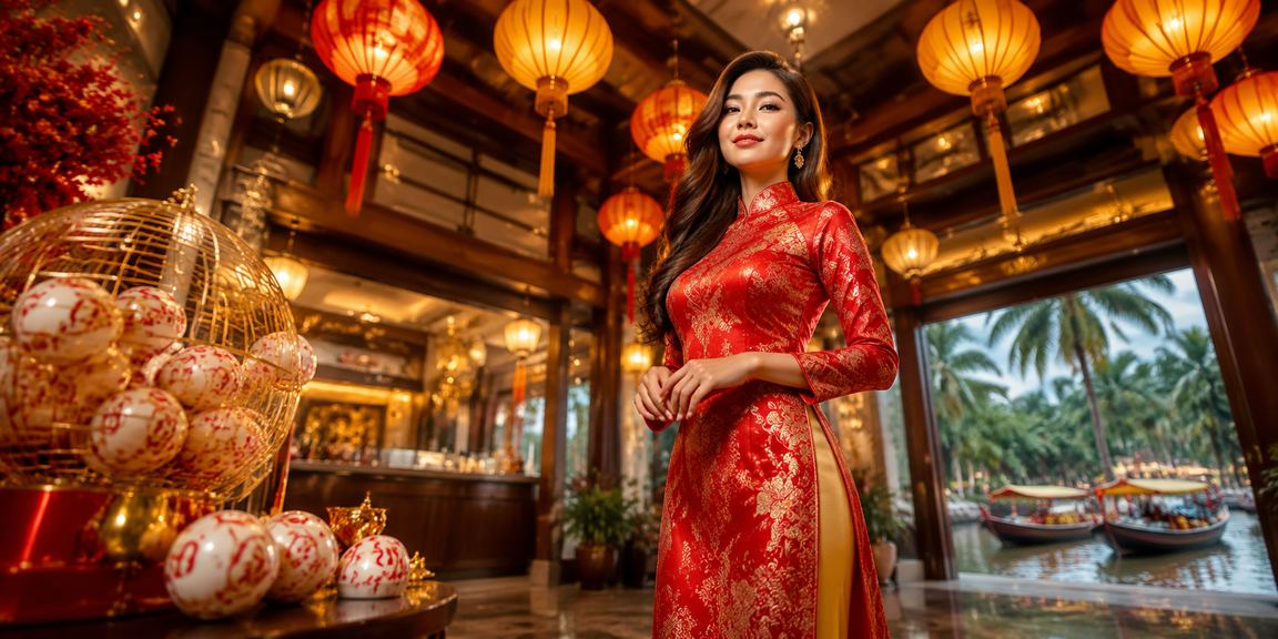 Không khí lễ hội đêm tại Hội An, người dùng theo dõi kết quả cá cược thể thao trên điện thoại