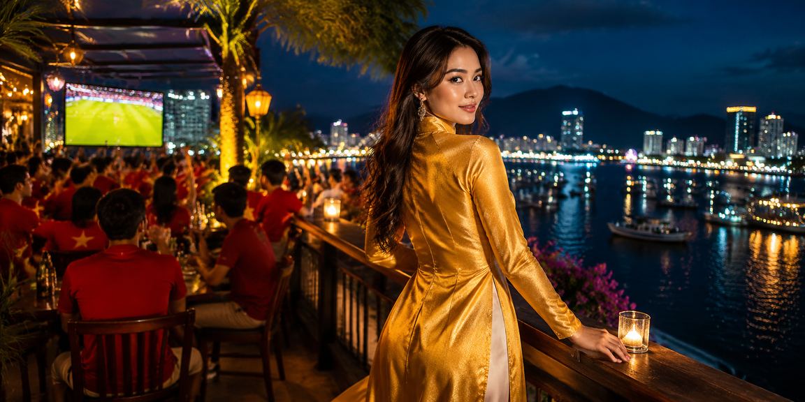 Người phụ nữ mặc áo dài tại Nha Trang nhận rebate thưởng từ chương trình High Roller casino trực tuyến