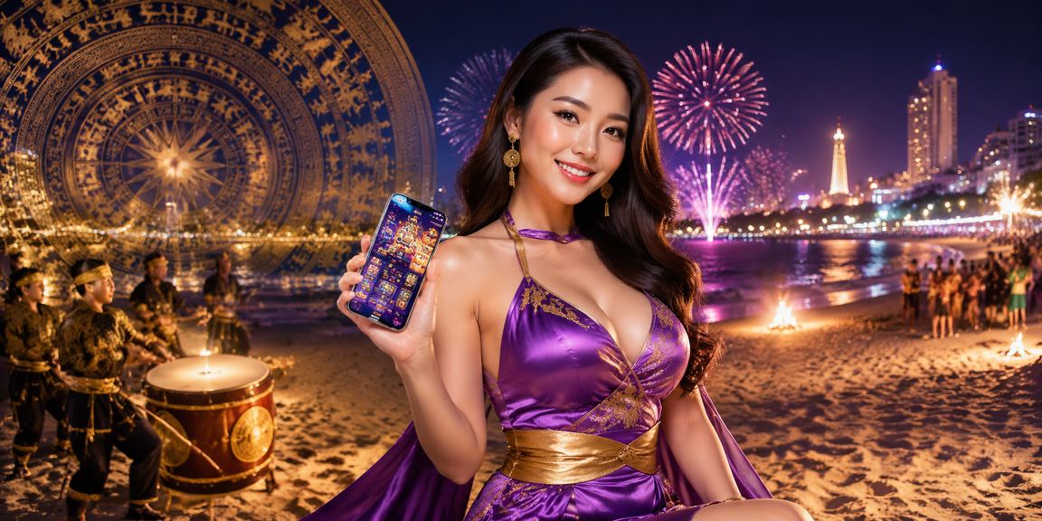 Người chơi trải nghiệm casino trên điện thoại tại bãi biển Vũng Tàu